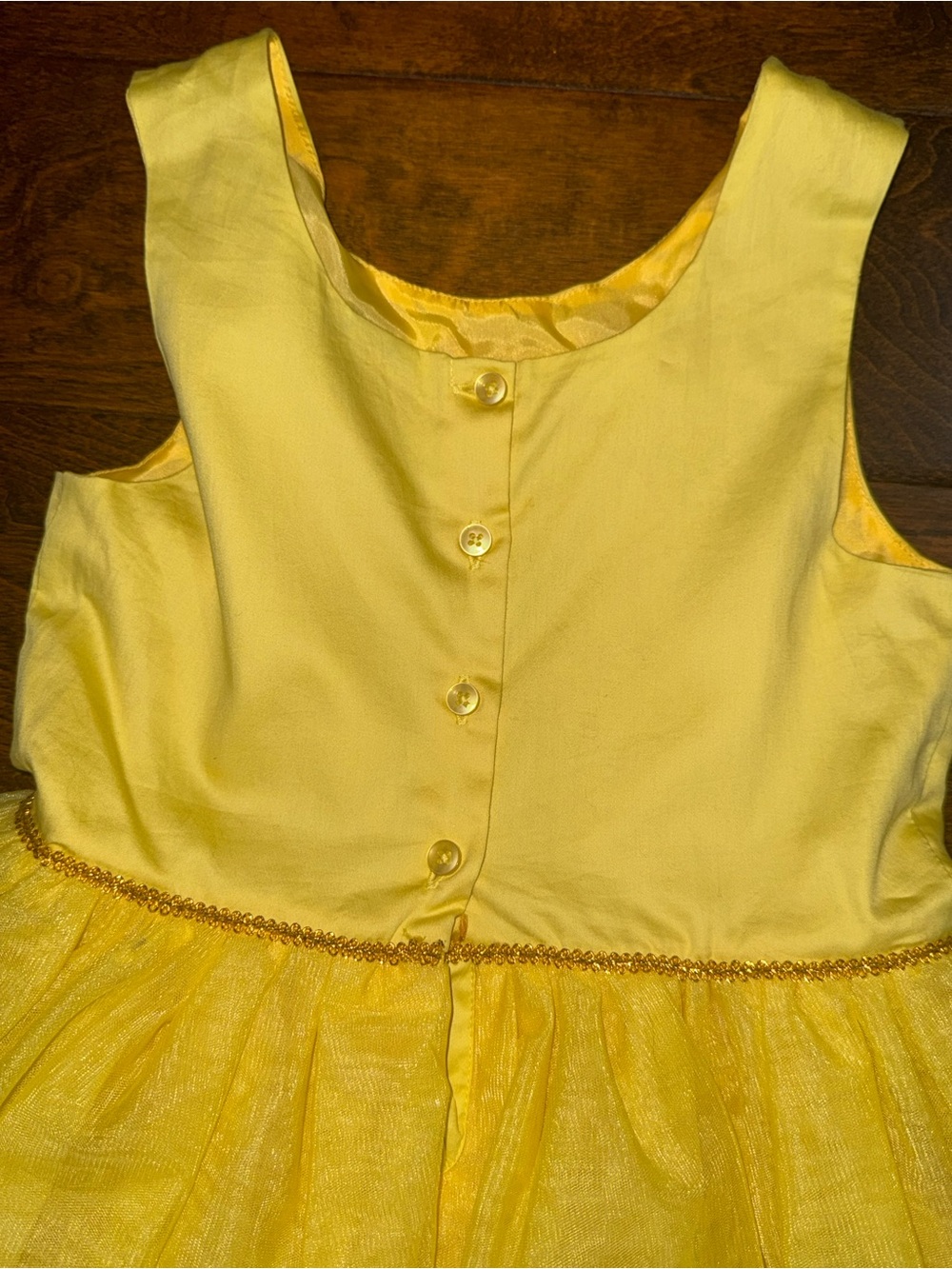 Disney Princess Belle Yellow Tulle Layered Party Dress - Picture 4 of 7